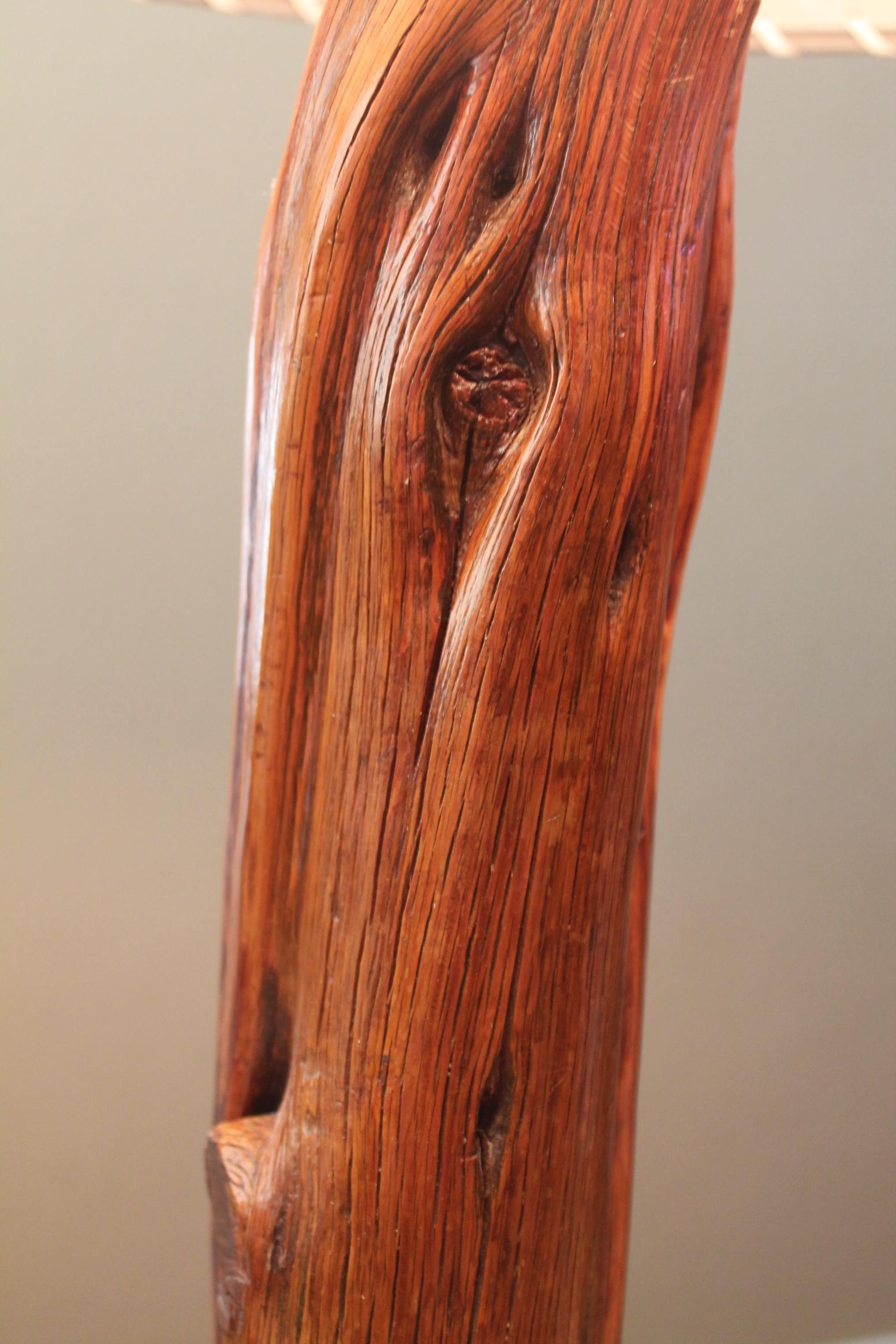 Américain Lampe de table Arts & Crafts Arizona Ironwood Live Edge MCM 1955 d'après Nakashima en vente