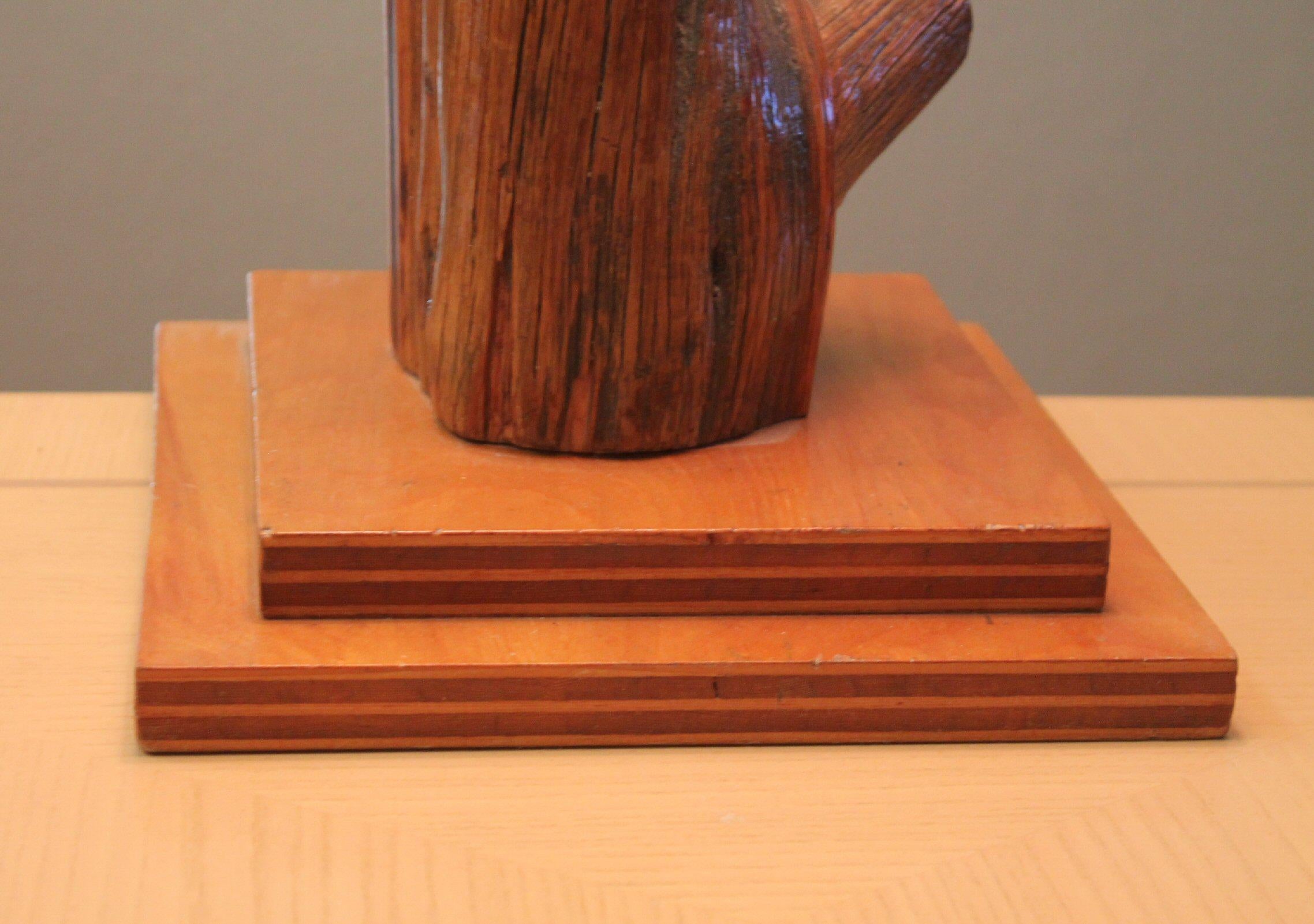 Fait main Lampe de table Arts & Crafts Arizona Ironwood Live Edge MCM 1955 d'après Nakashima en vente