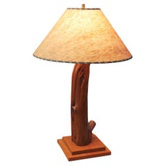 Arts & Crafts Arizona Ironwood Table Lamp Live Edge MCM 1955 After Nakashima