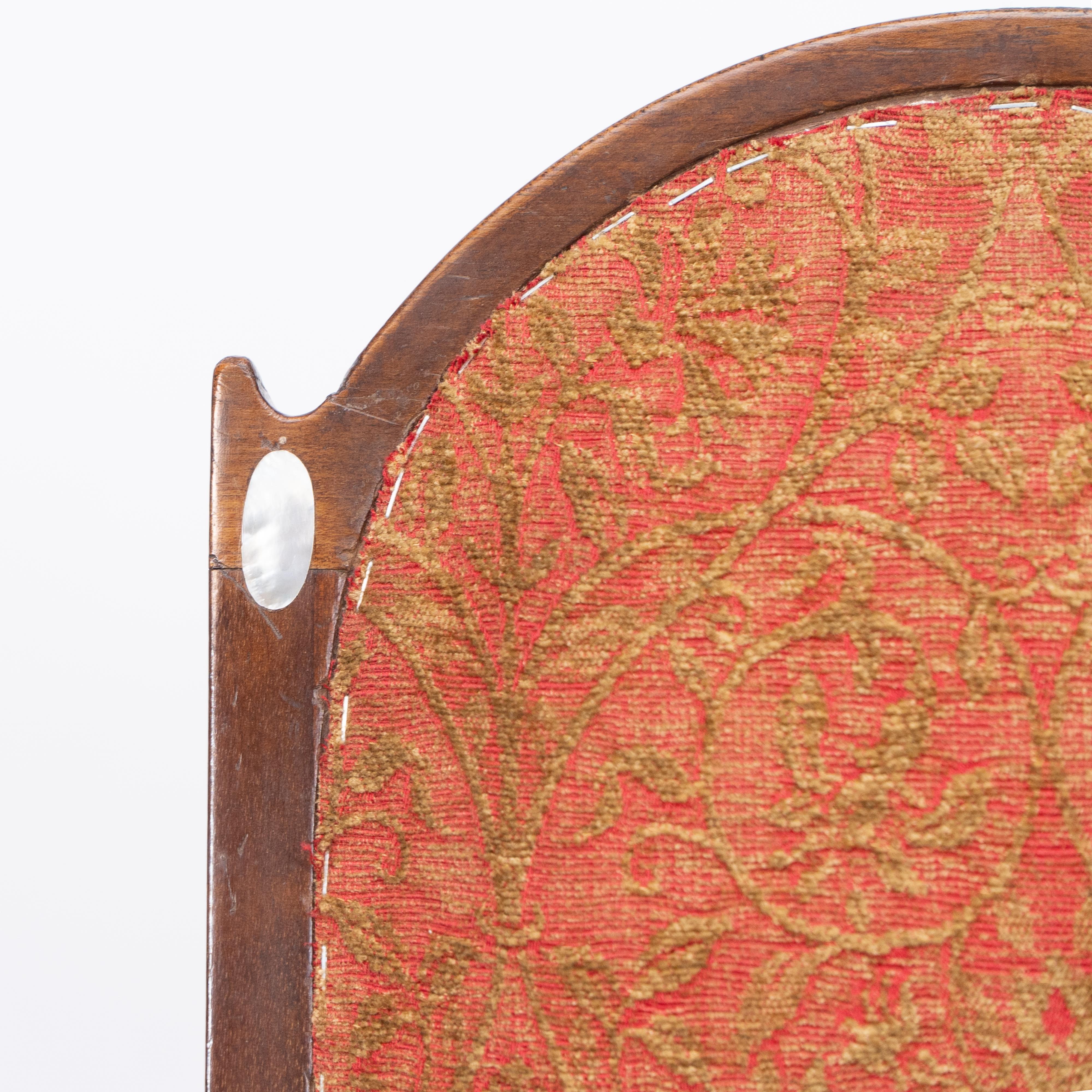 20th Century G M Ellwood for J S Henry. Arts & Crafts armchair with mother-of-pearl inlays For Sale