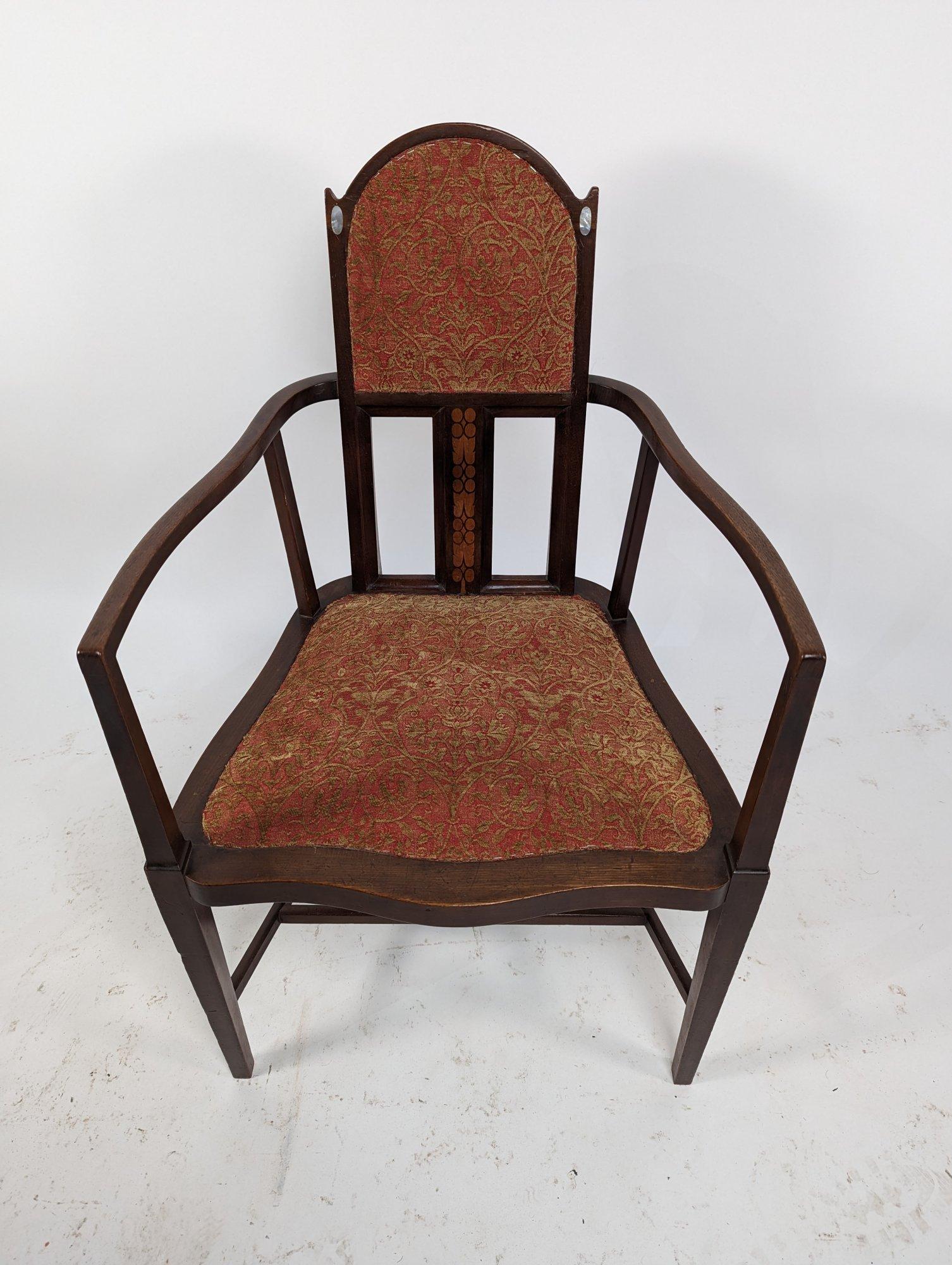 Hand-Crafted Arts & Crafts Armchair by G. M. Ellwood and J. S. Henry For Sale