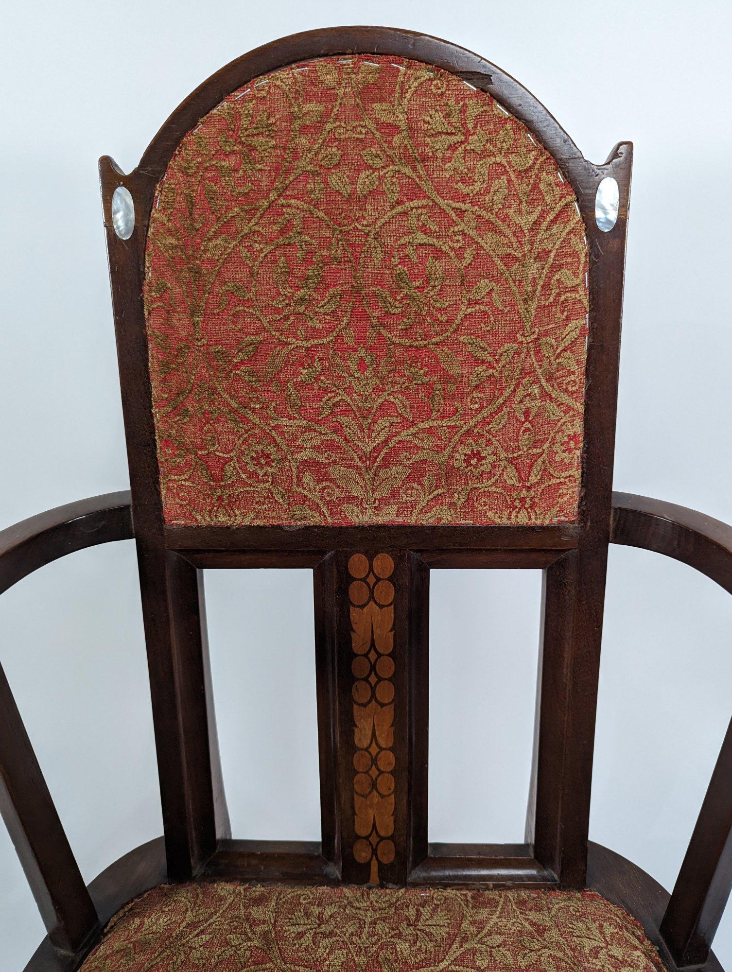 Arts & Crafts Armchair by G. M. Ellwood and J. S. Henry In Good Condition For Sale In London, GB
