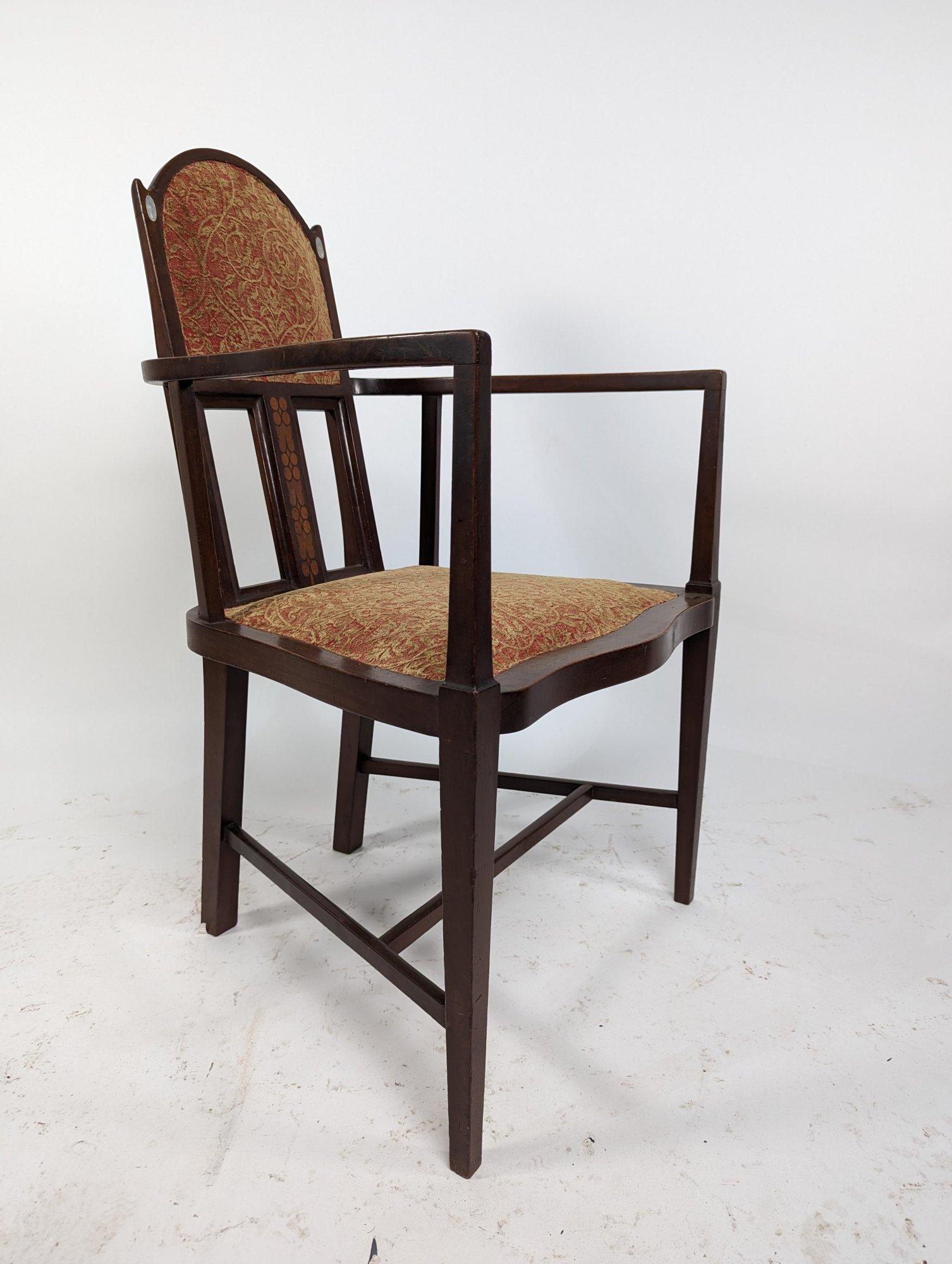 Arts & Crafts Armchair by G. M. Ellwood and J. S. Henry For Sale