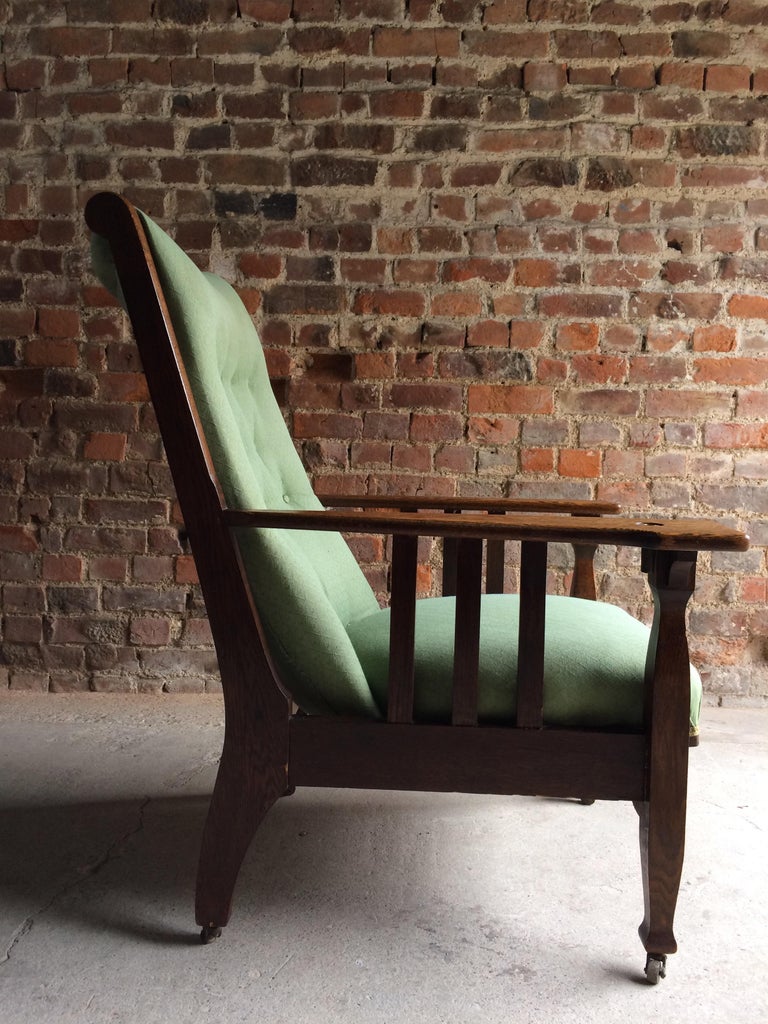 Arts and Crafts Armchair Lounge Smokers Chair 20th Century Oak at