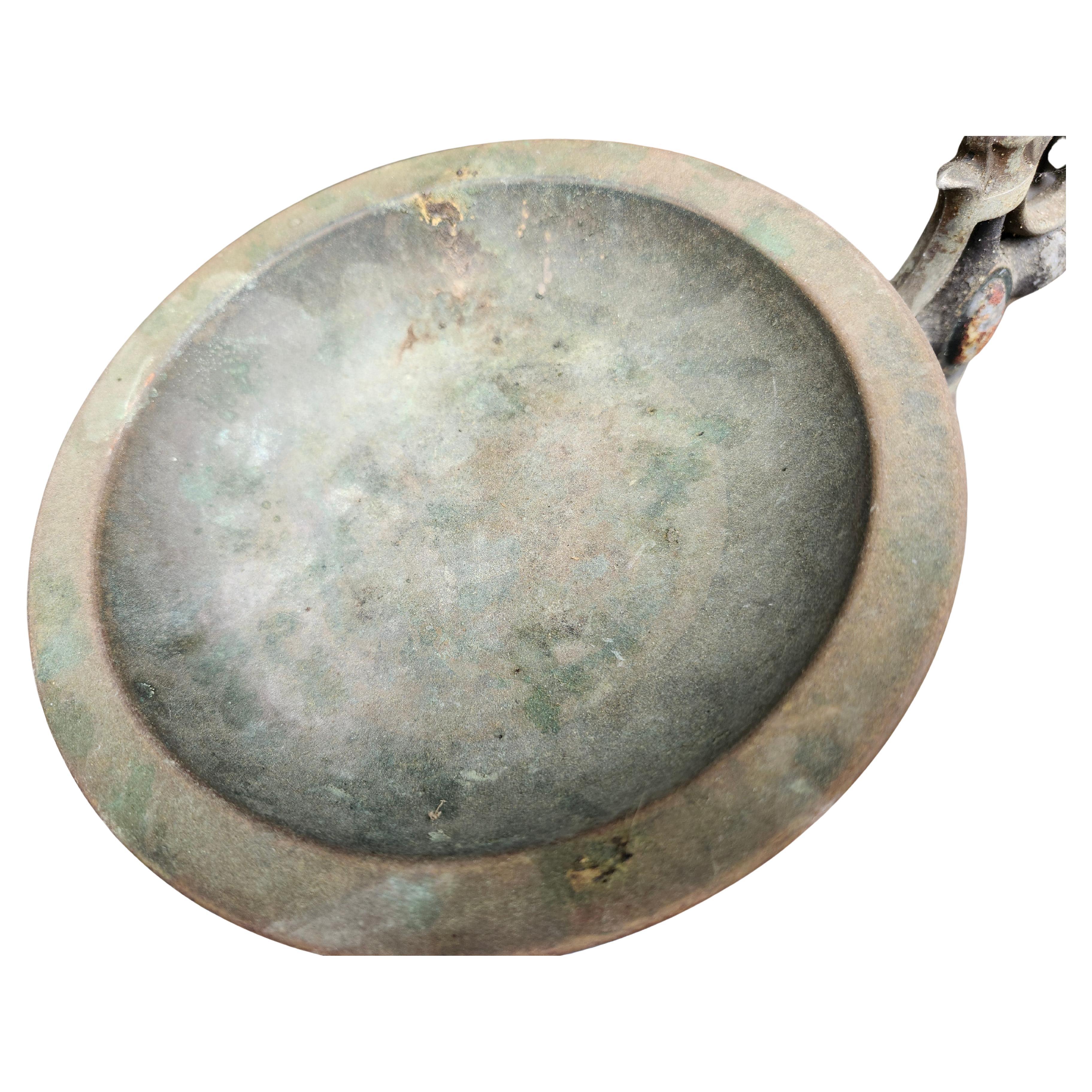 Arts & Crafts Art Deco Ash Stand Mixed Metals with Match Holder In Good Condition For Sale In Port Jervis, NY