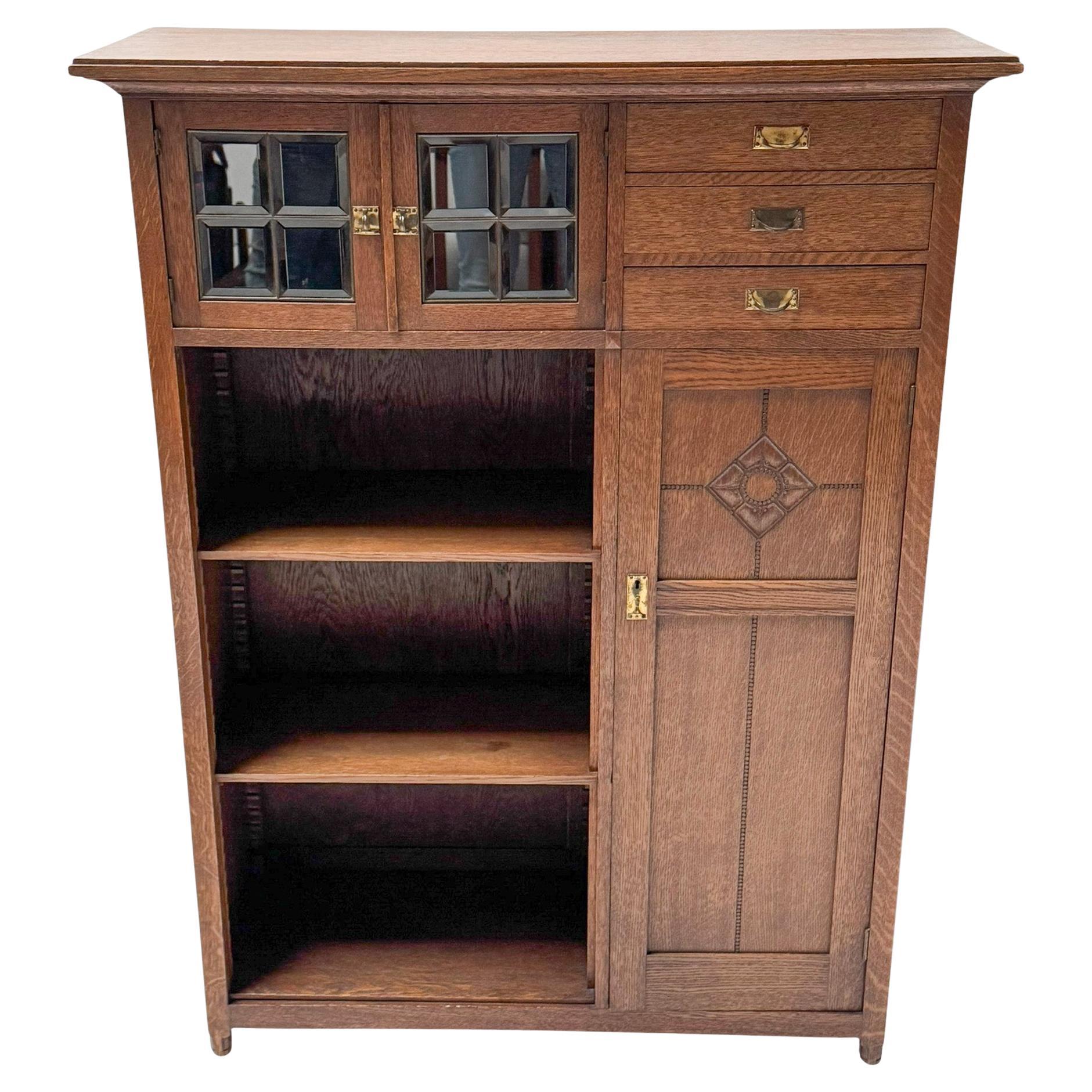 Arts and Crafts Jugendstil-Bücherregal Onder den Sint Maarten-Stil, 1900er Jahre