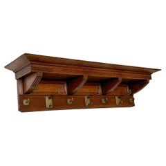 Arts & Crafts Art Nouveau Coat Rack with Seven Hooks, 1900s