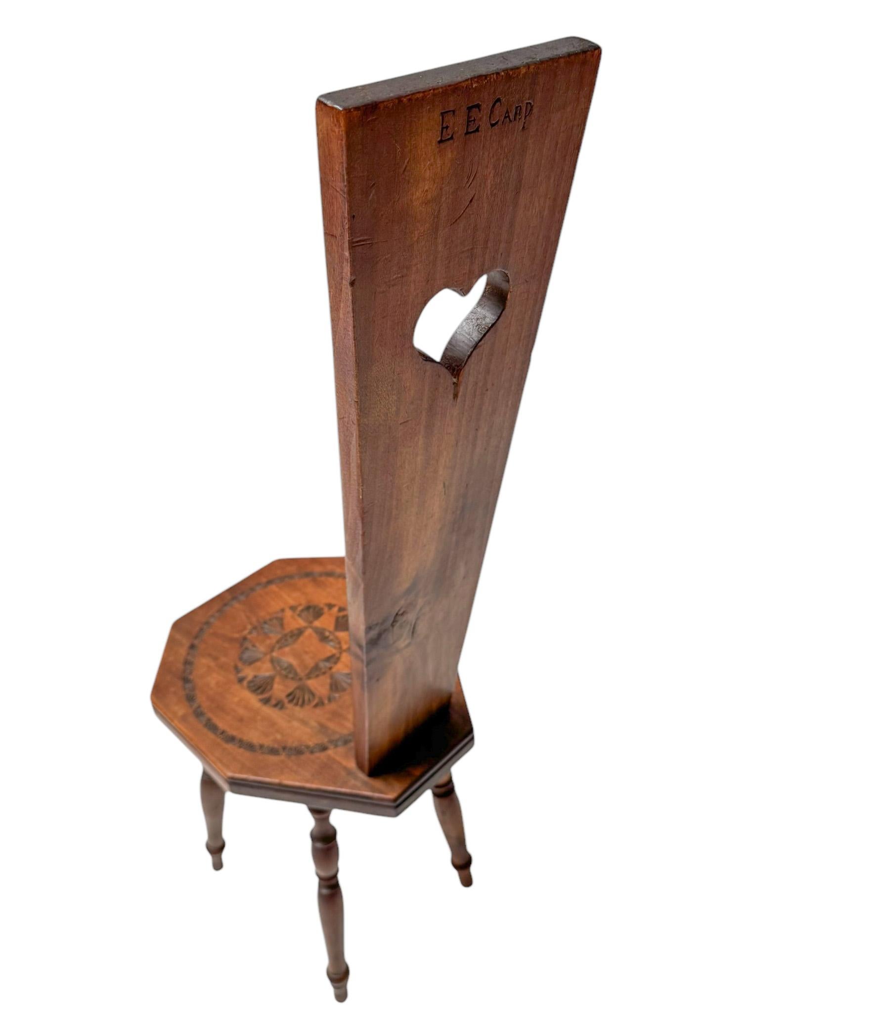 Chaise d'appoint Kerfschnitt Art Nouveau Arts & Crafts, années 1900 Bon état - En vente à Amsterdam, NL