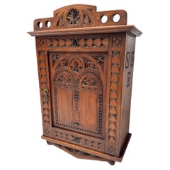 Armario de pared Arts & Crafts Art Nouveau Kerfschnitt, 1900s