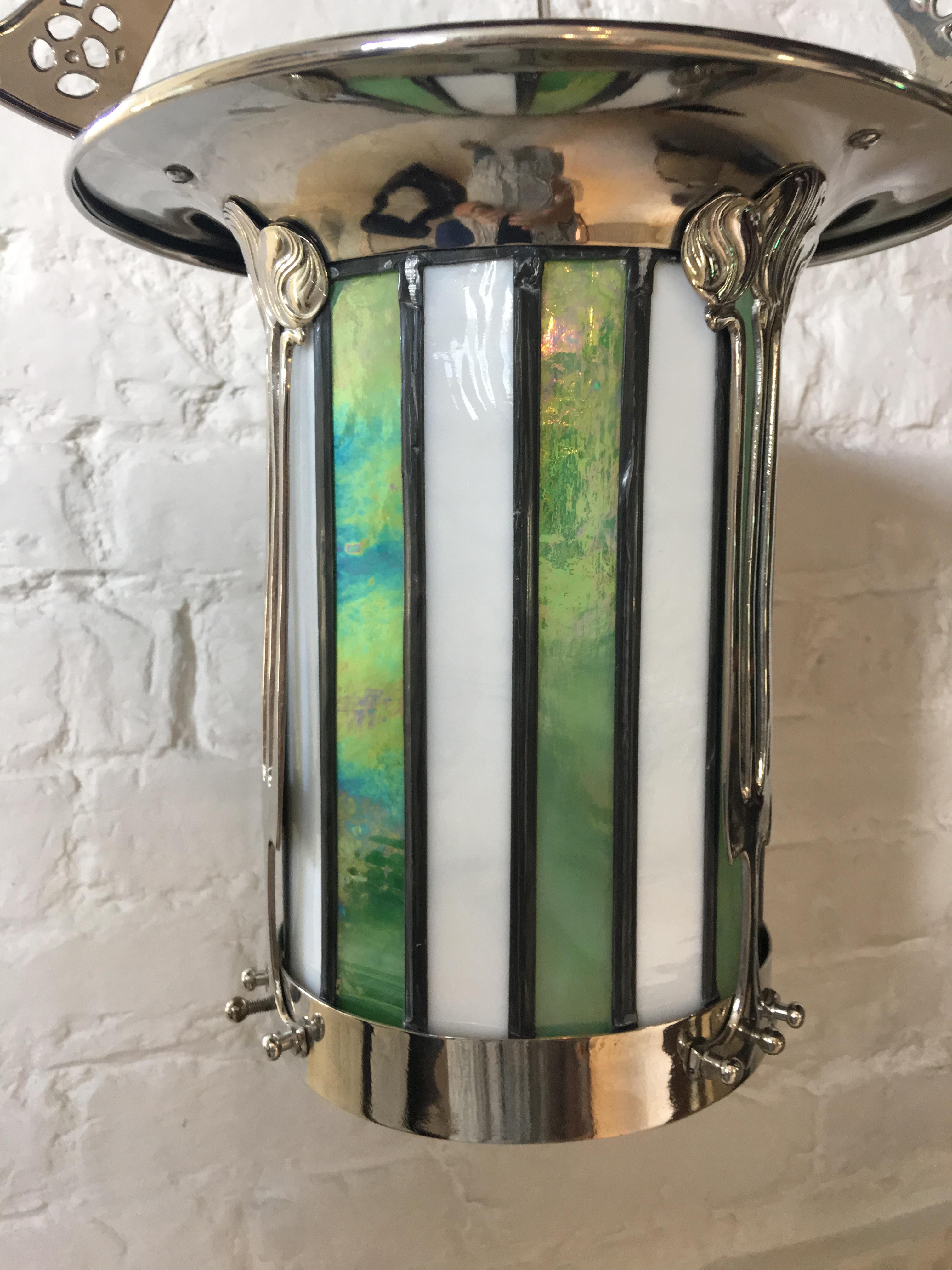 Arts & Crafts / Art Nouveau Lantern Glass, English, 1900 4