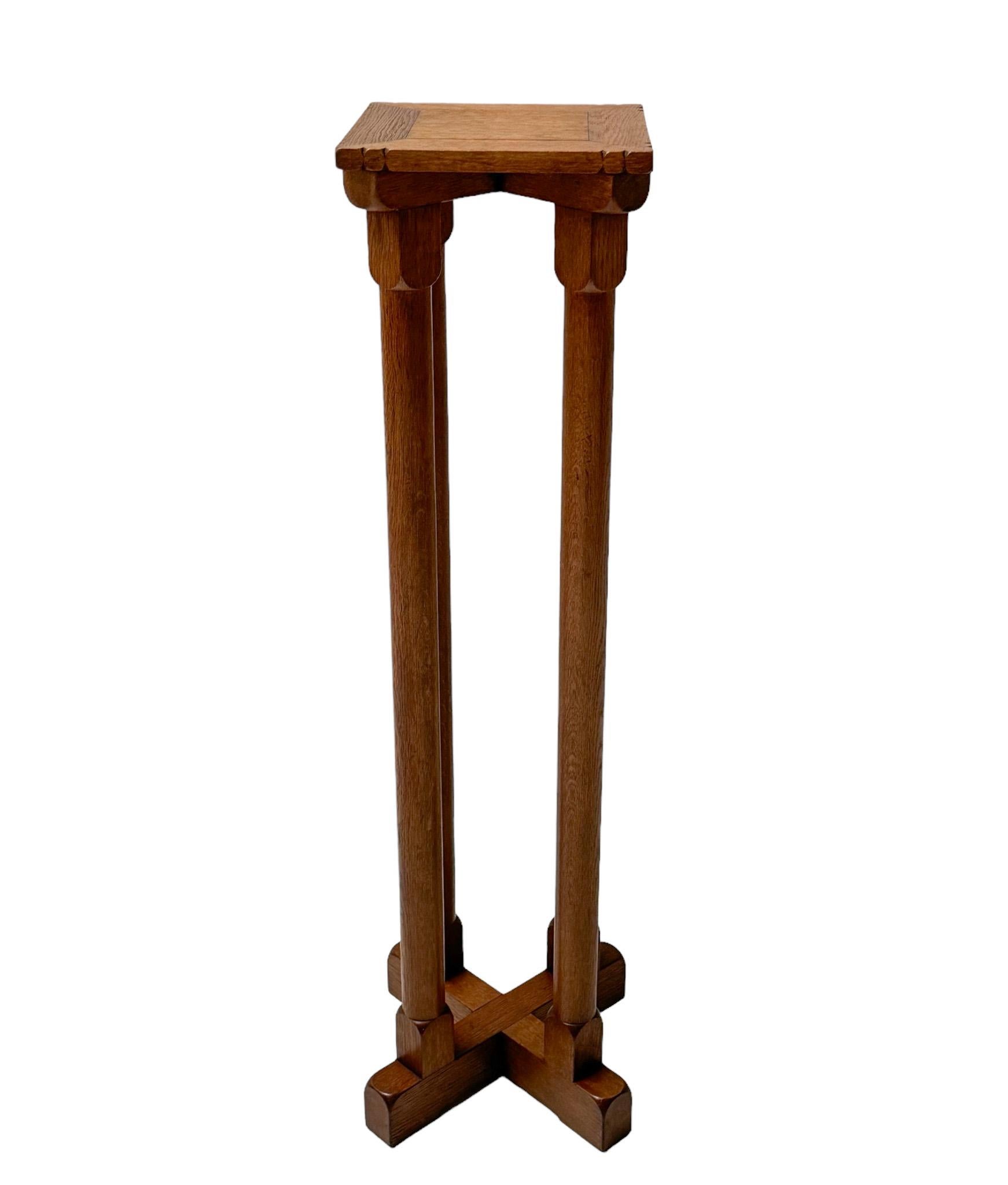 Dutch Arts & Crafts Art Nouveau Pedestal, 1900s For Sale