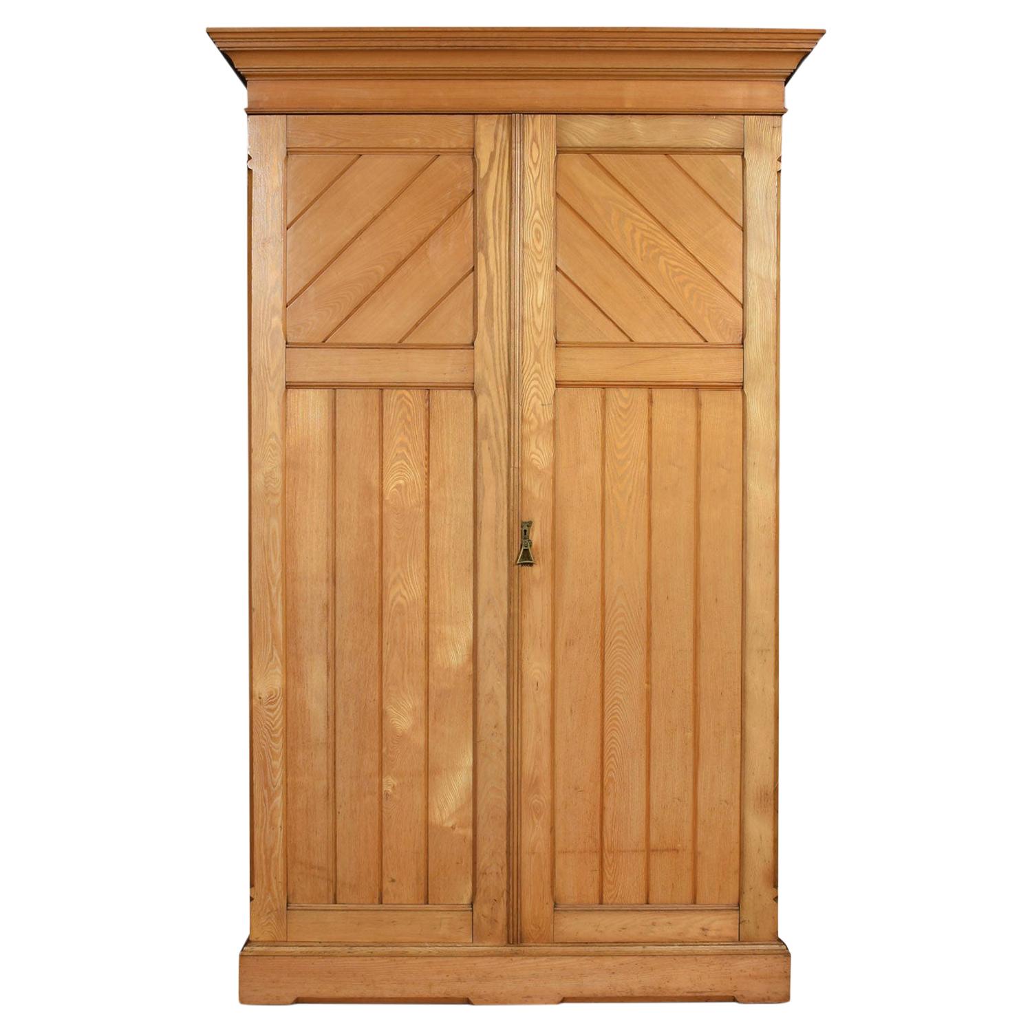 Arts & Crafts Ash Combination Wardrobe