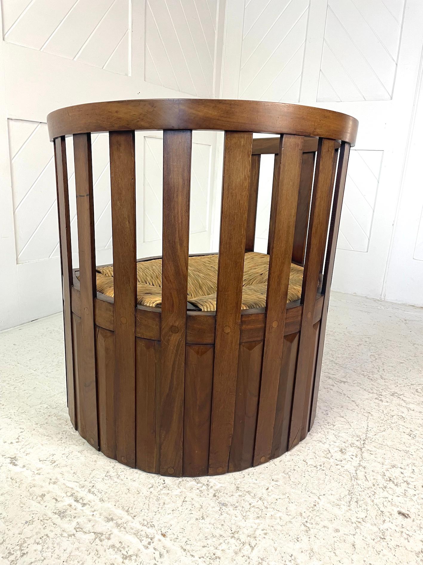 antique barrel back chair