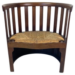 Retro Arts & Crafts Barrel Back Chair By Liberty & Co