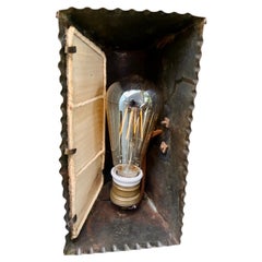 Arts & Crafts, Beaten Copper Piano & Table Lamp by Conrad Fehn Handmade 1920s