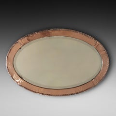 Arts & Crafts Beaten Copper Wall Mirror
