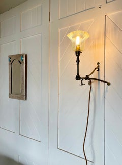 Arts & Crafts Brass Adjustable Table Lamp