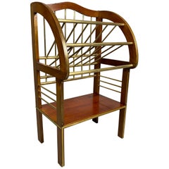 Arts & Crafts Brass And Mahogany Magazine Stand