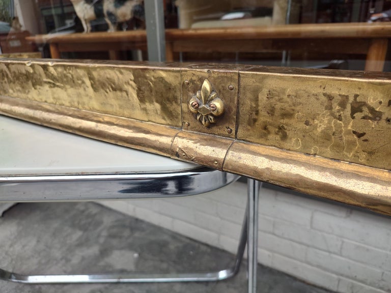 Unique in it's design, this brass hammered in the Arts and Crafts style is in excellent vintage condition with minimal wear. Can be parcel posted.