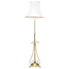 Used Arts & Crafts Brass Floor Lamp