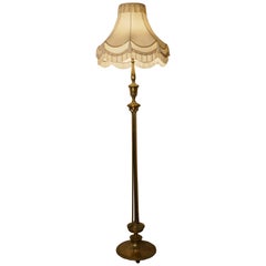 Antique Arts 
Crafts Brass Floor Lamp, Regency Style Standard Lamp