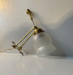 Arts & Crafts Brass Rocking Lamp / Sconce In The Style Of Was Benson