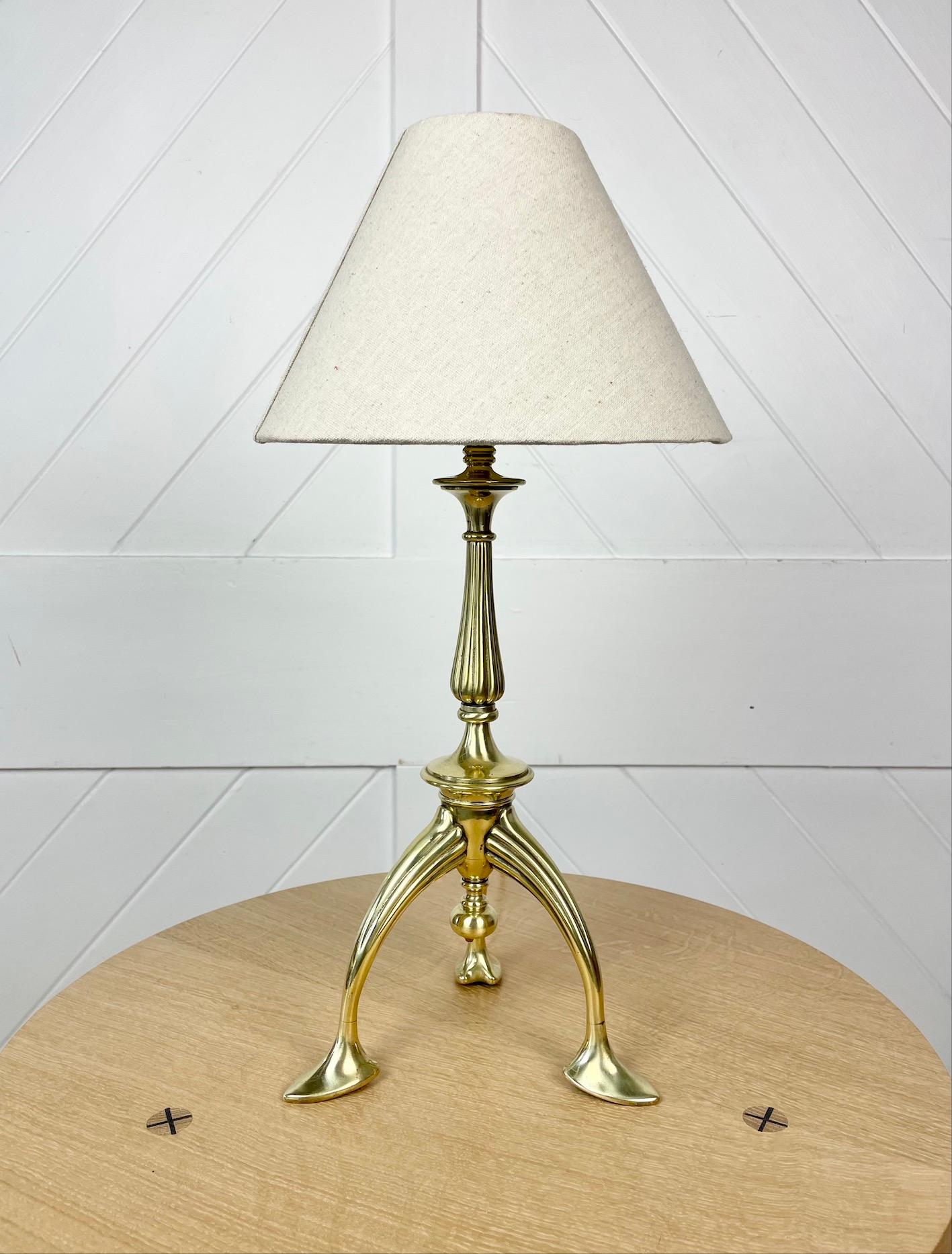 Arts and Crafts Arts & Crafts Brass Table Lamp