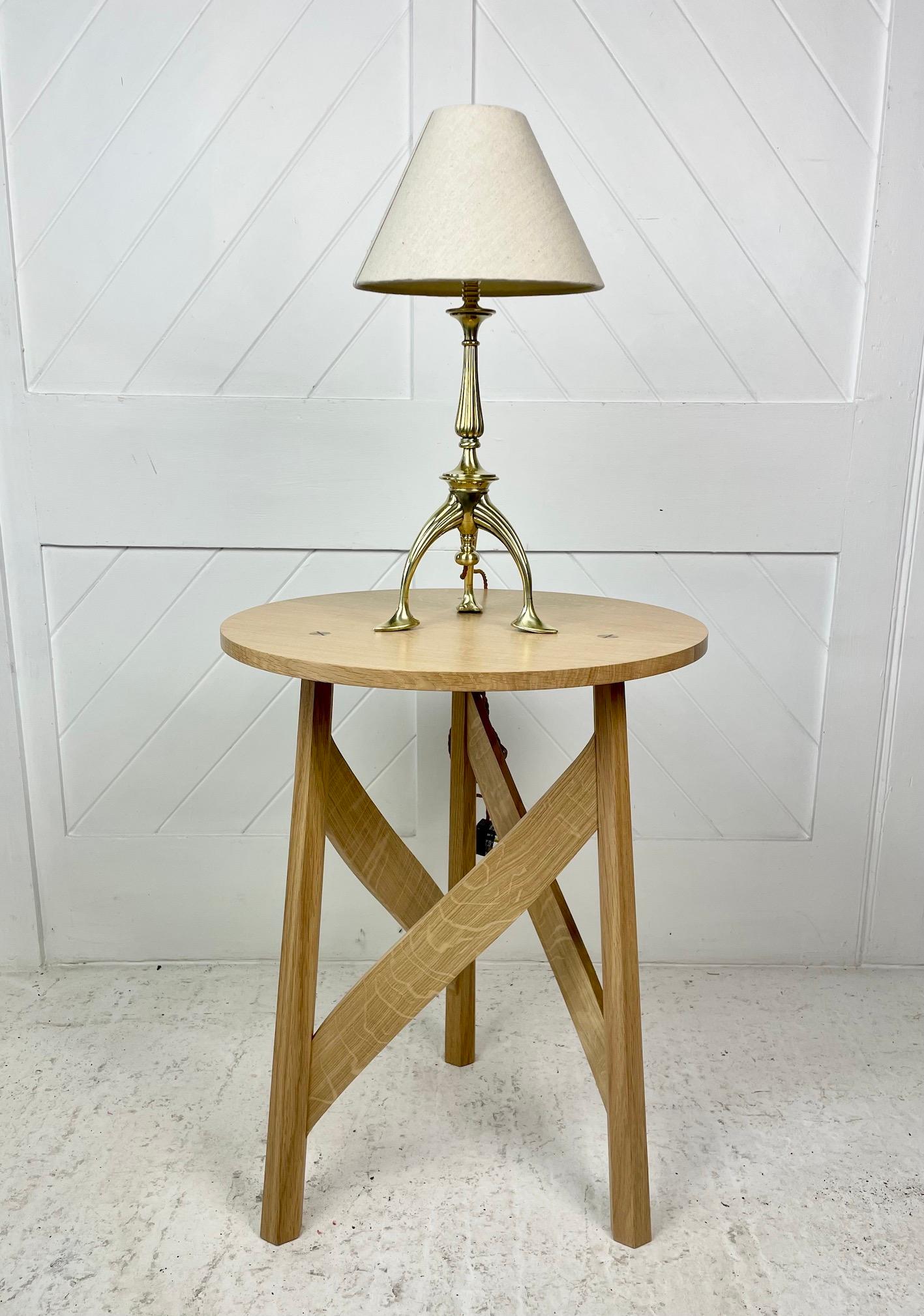 Arts & Crafts Brass Table Lamp In Good Condition In Petworth, GB