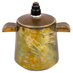 Vintage Arts & Crafts Brass Tobacco Jar