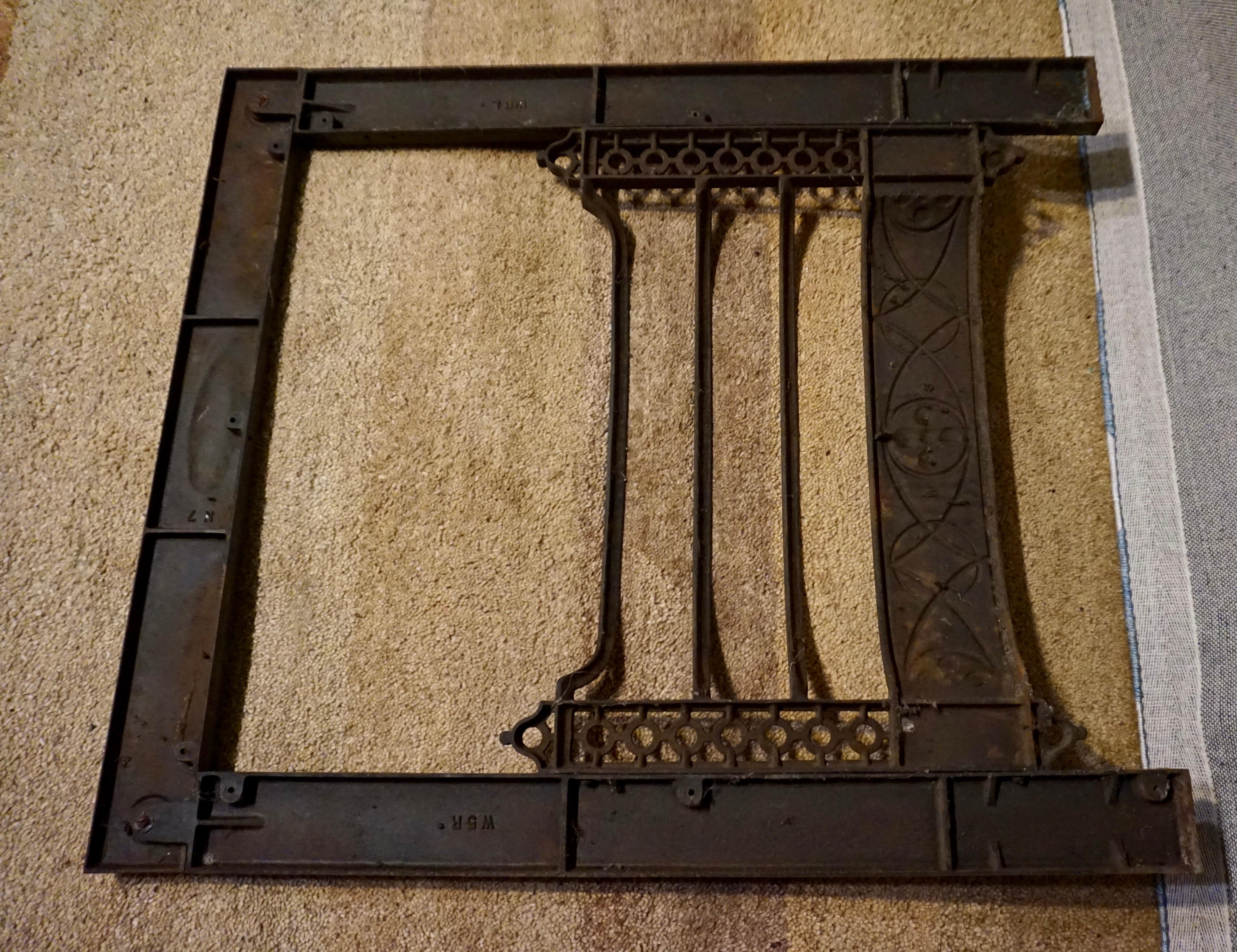 Arts & Crafts Brass Tooled Celtic Themed Fireplace Bungalow Mantle In Good Condition For Sale In Vancouver, British Columbia