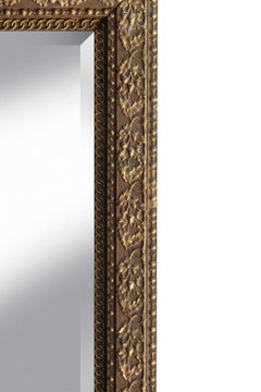 Arts & Crafts Bronze & Gold Beveled Mirror