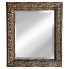 Arts & Crafts Bronze & Gold Beveled Mirror