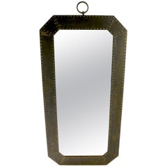 Arts & Crafts Brutalist Copper Framed Mirror