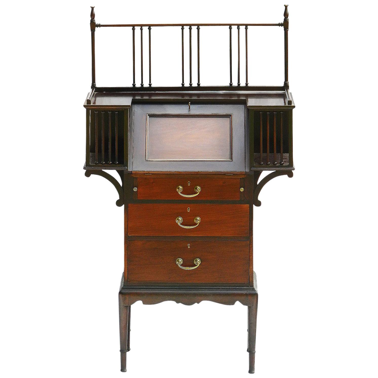 Arts & Crafts Bureau Desk Mahogany English, circa 1910