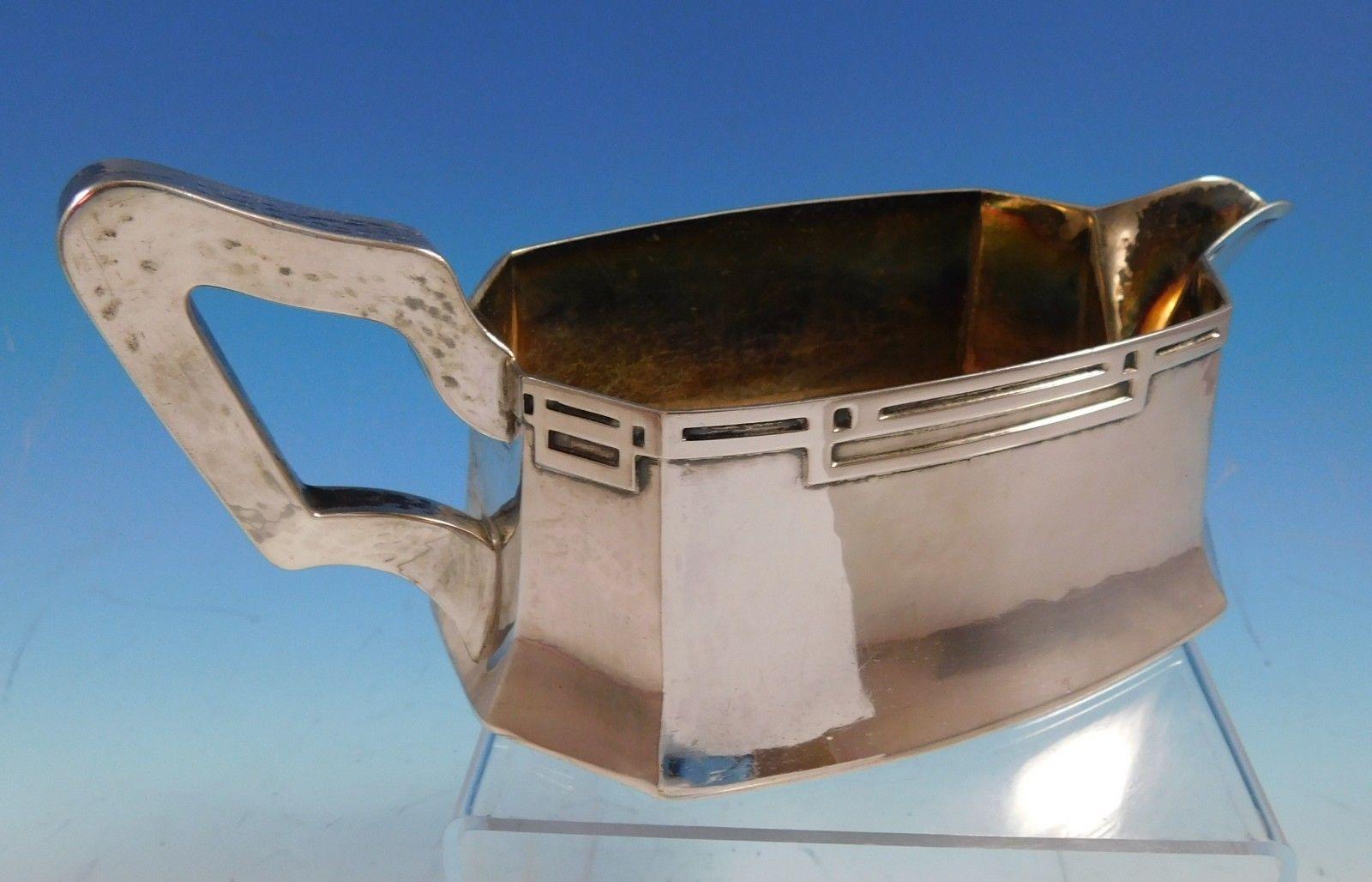 Arts and Crafts Arts & Crafts by Hallmark of NY Sterling Silver Gravy Boat Handwrought '#2195'