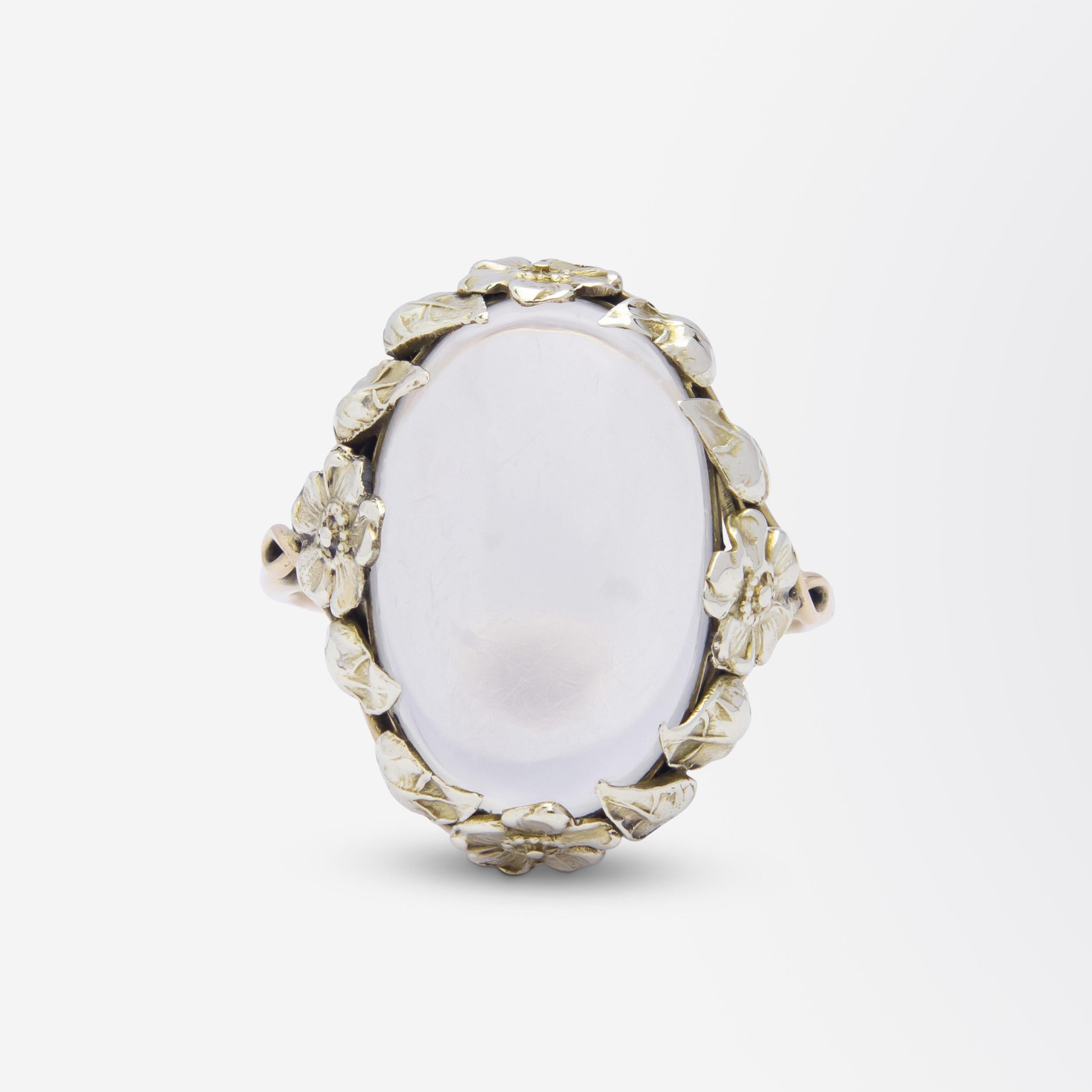 Arts and Crafts Arts & Crafts Cabochon Moonstone Ring For Sale