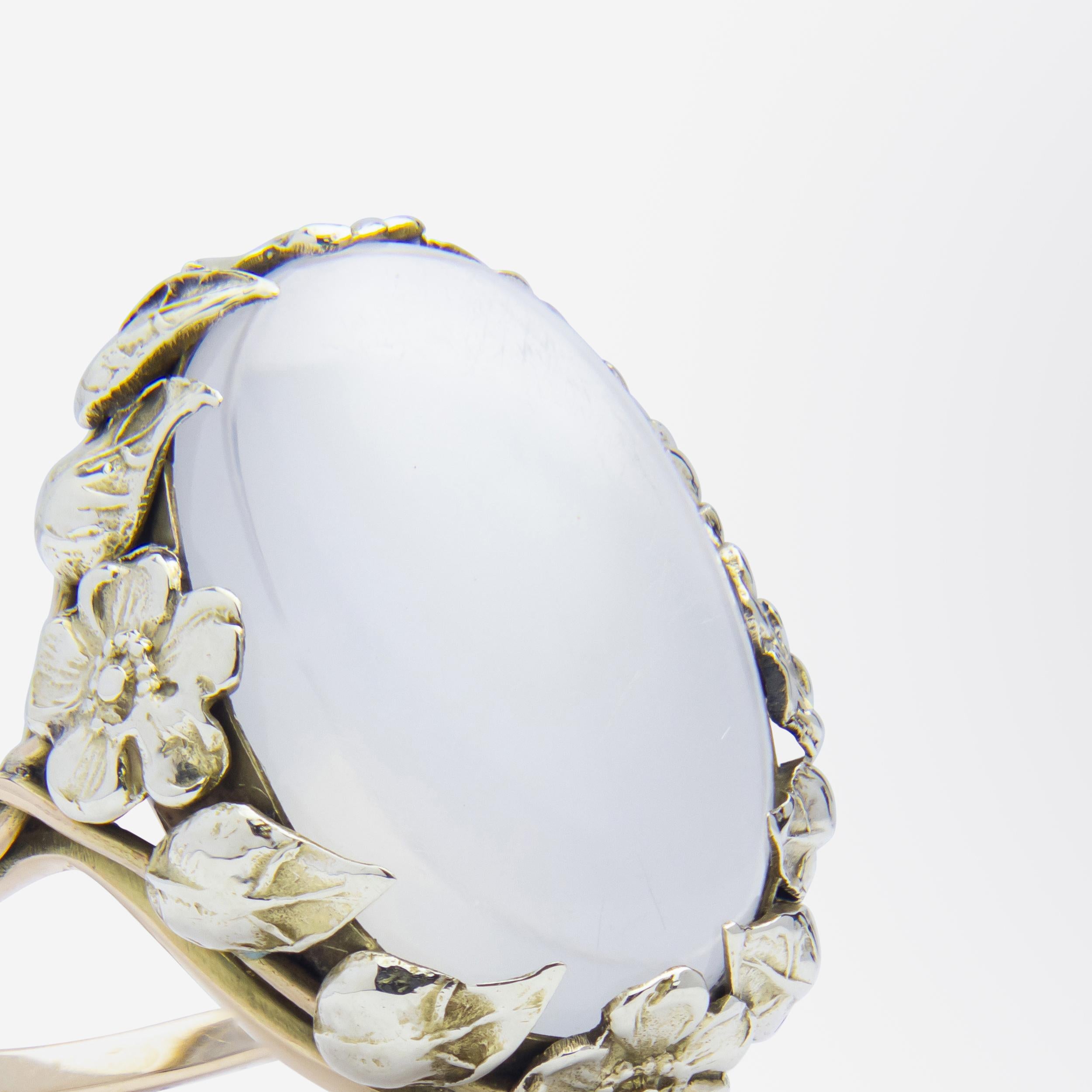 Arts & Crafts Cabochon Moonstone Ring For Sale 1