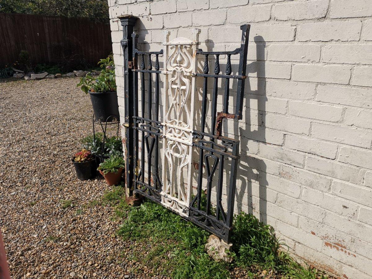 antique cast iron gate posts