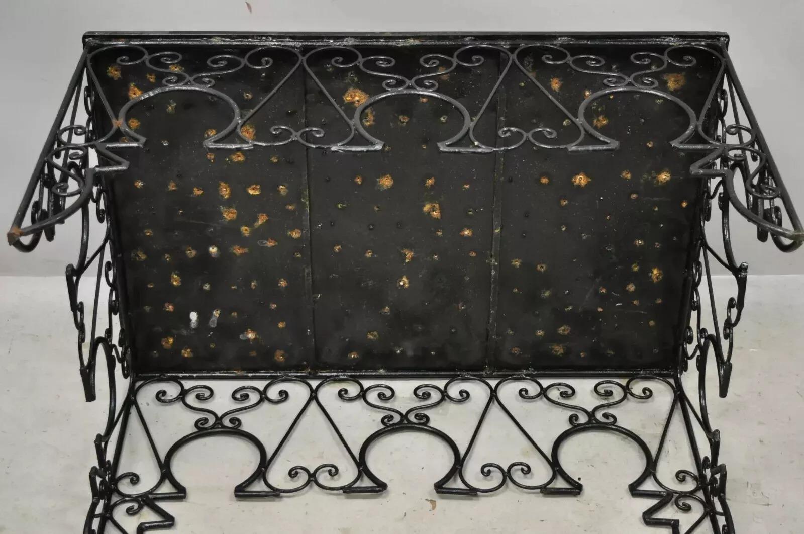 Table basse Arts & Crafts Ceramic California Tile Wrought Iron attr. Catalina en vente 3