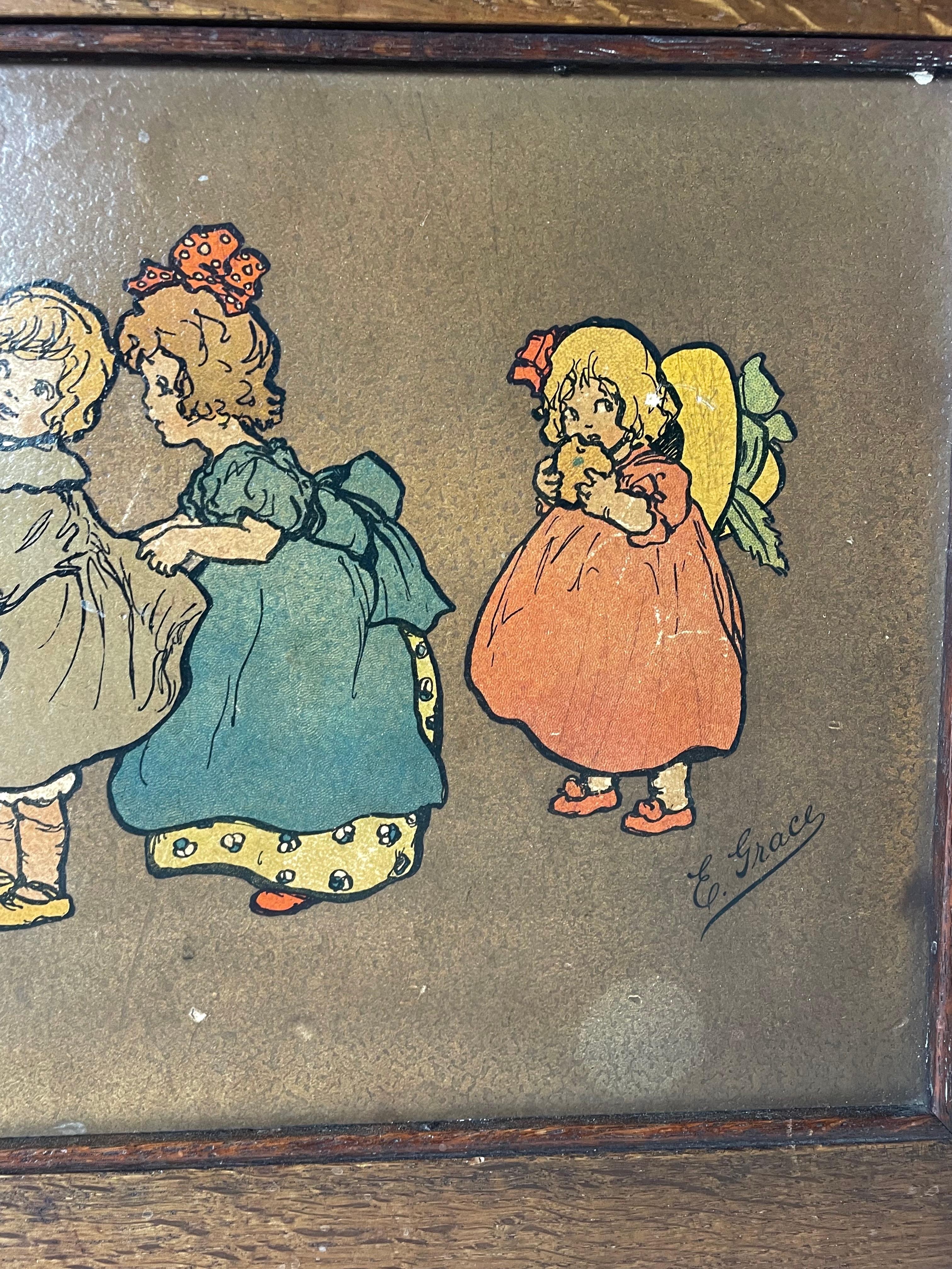 Arts and Crafts Arts & Crafts Coffre à jouets en chêne pour enfants en vente