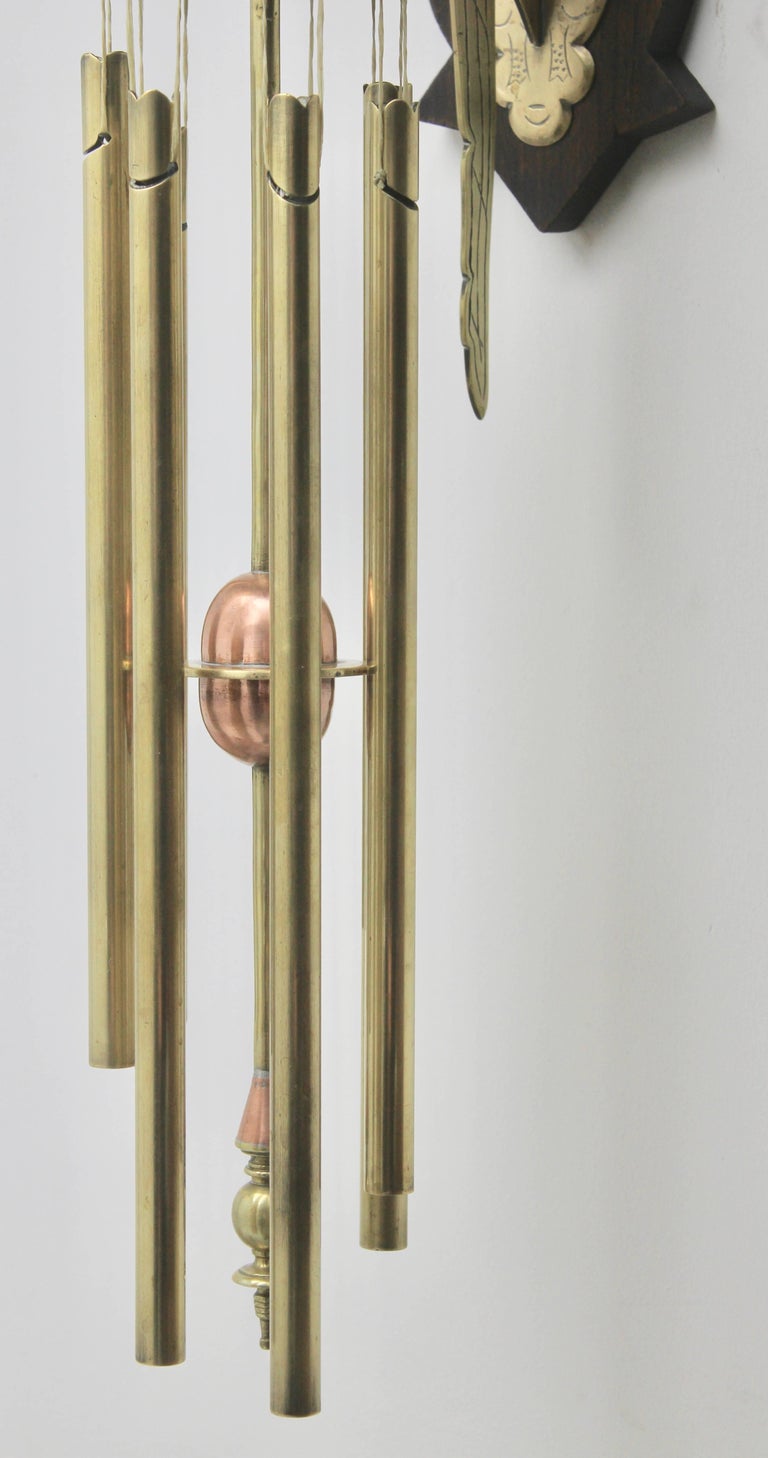 Arts and Crafts Chime Tubular Bells, Brass WallMounted Dinner Gong