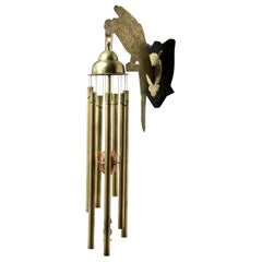 Antique Arts & Crafts Chime Tubular Bells, Brass Wall-Mounted Dinner Gong ‘Doorbell’