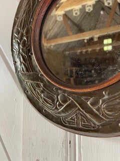 Arts & Crafts Spiegel mit rundem Rahmen