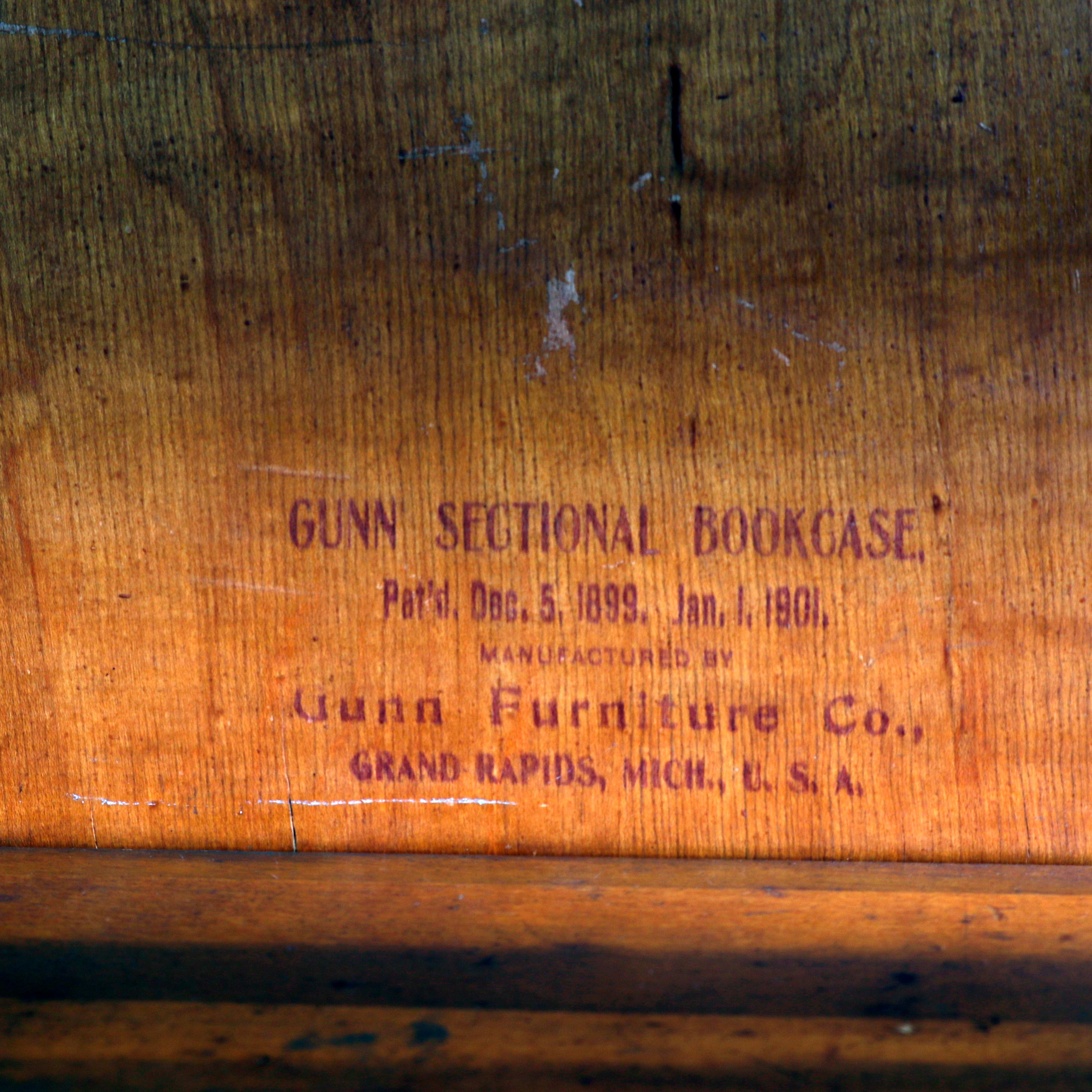 Arts & Crafts Claw Foot Mission Oak Barrister Bookcase by Gunn, circa 1910 3