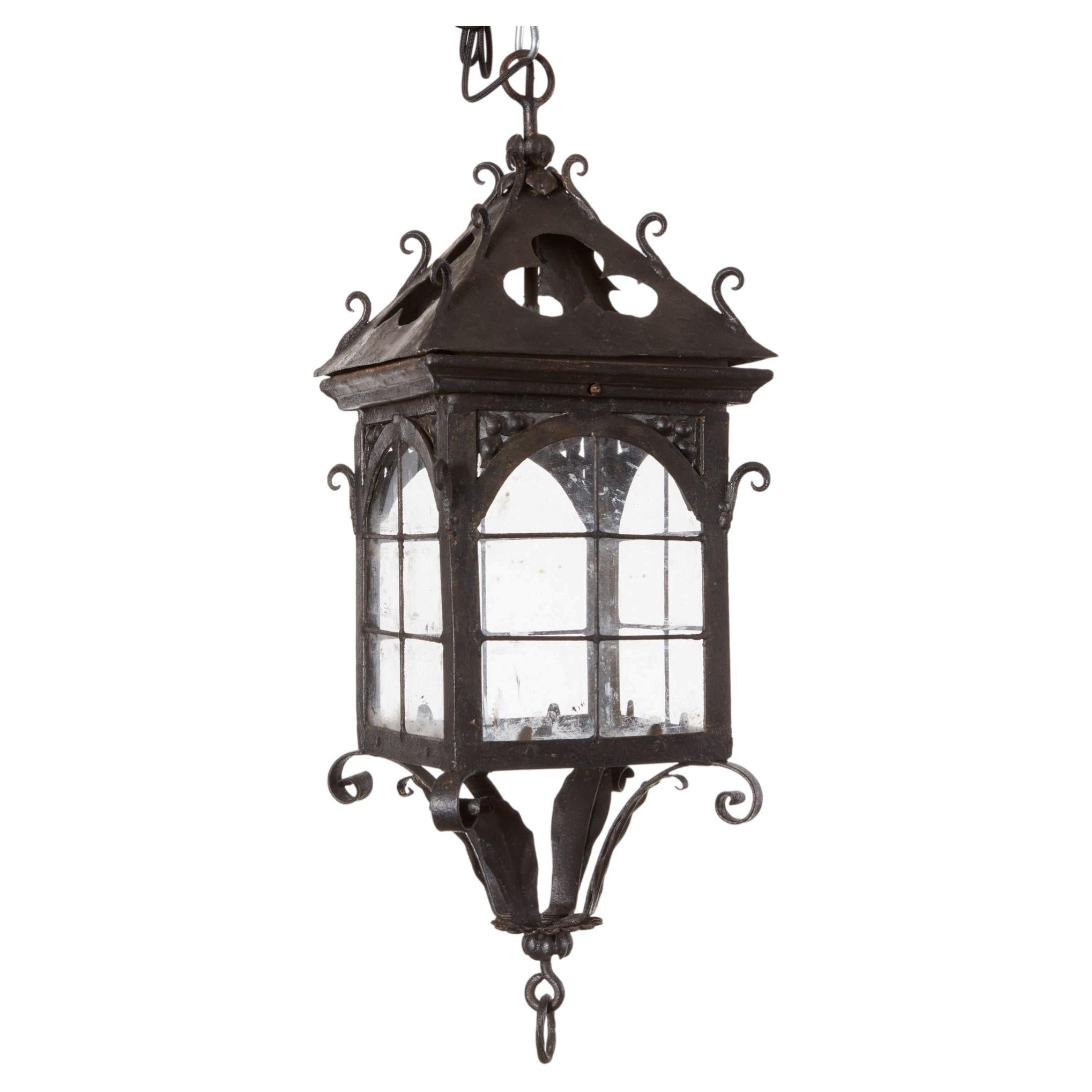 Arts & Crafts Cloverleaf Hanging Lantern For Sale