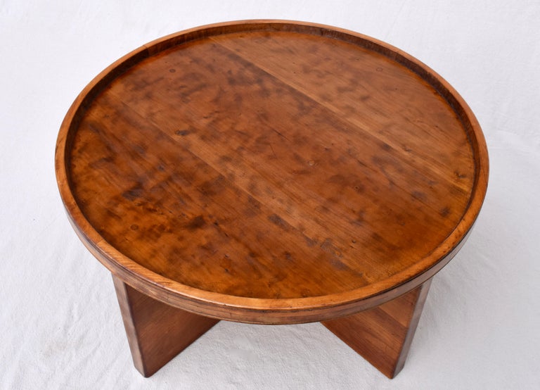 Carved Arts & Crafts Cocktail Table in the Manner of Frank Lloyd Wright For Sale