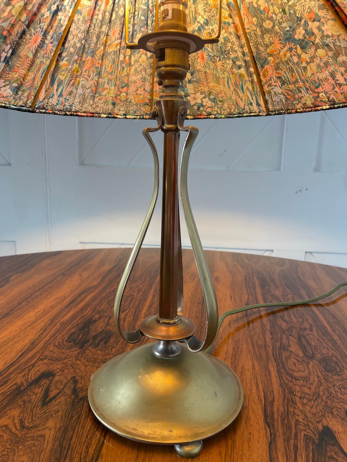 Arts and Crafts Arts & Crafts Copper and Brass Table Lamp For Sale