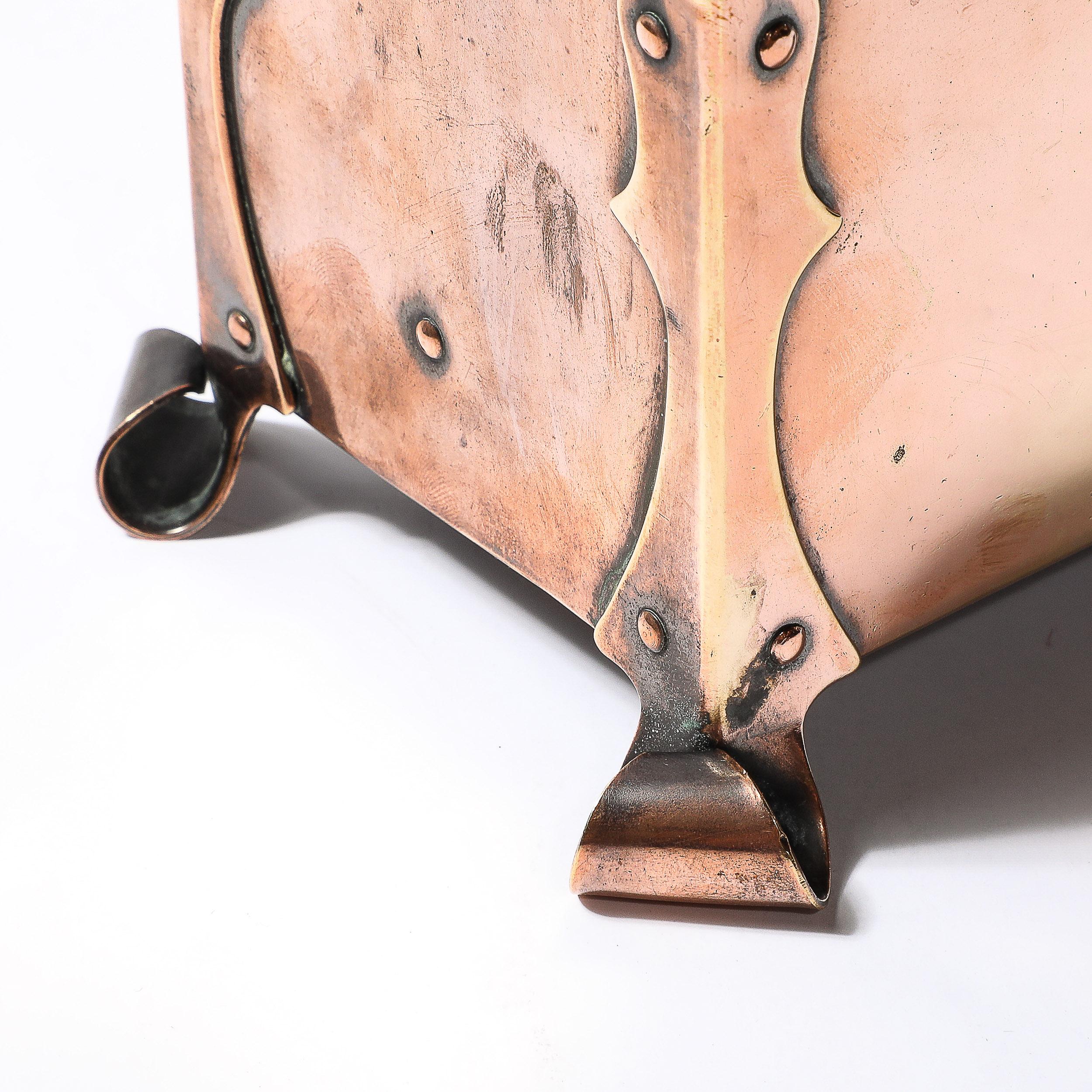 Arts & Crafts Copper and Sterling Silver Letter Holder For Sale 3
