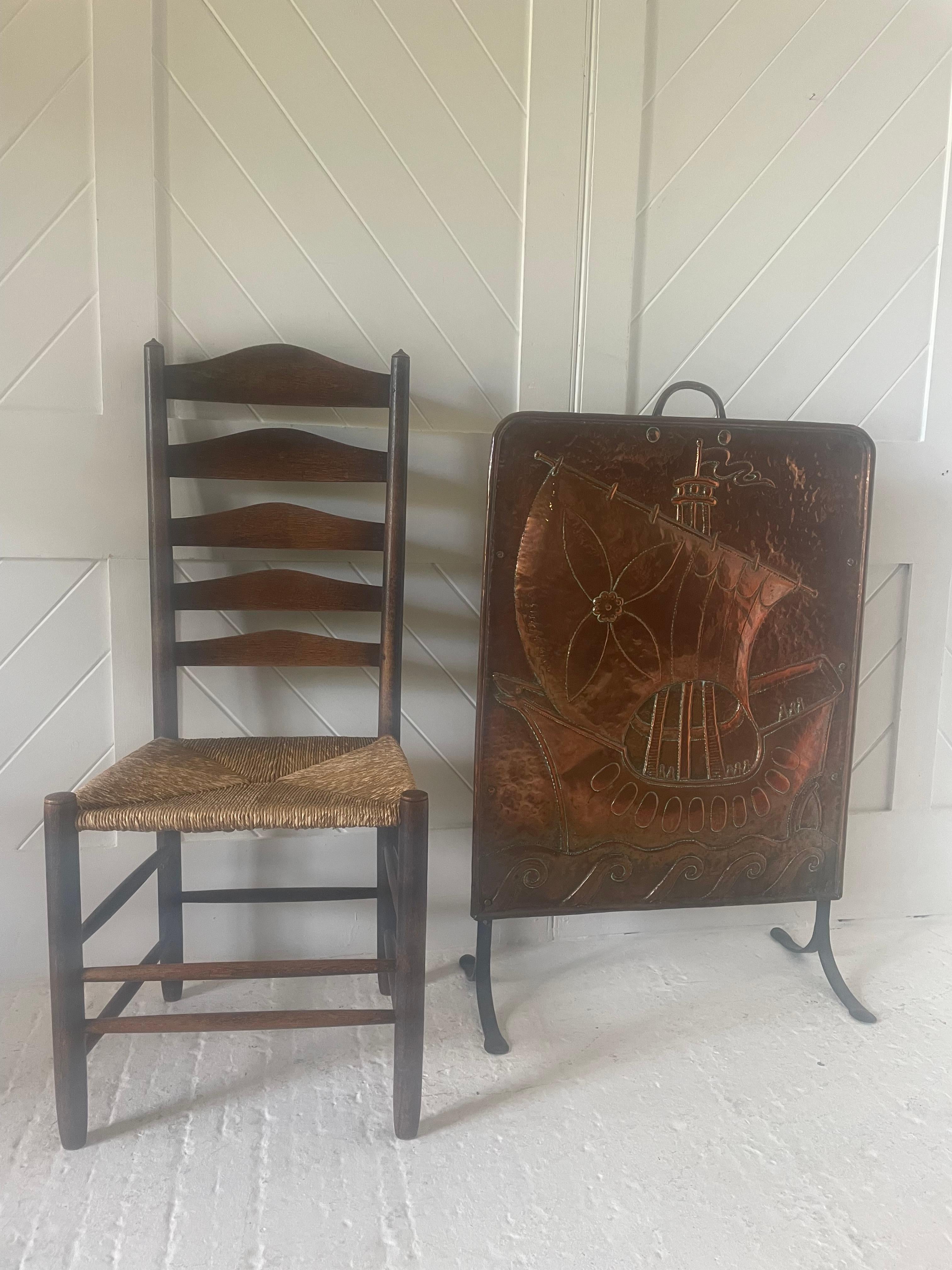 Arts and Crafts Arts & Crafts Copper Fire Screen by John Pearson For Sale