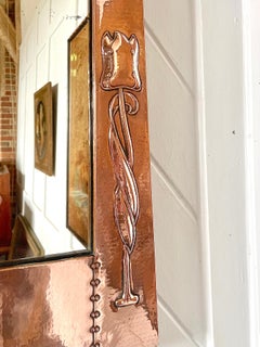 Arts & Crafts Copper Framed Mirror By Liberty & Co
